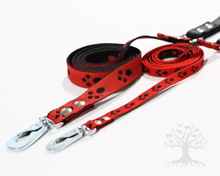 Arli Nailontalutin 160cm, punainen tassu - Nylon Leashes - 58184M - 1