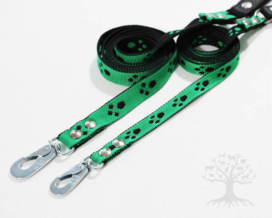 Arli Nailontalutin 160cm, vihreä tassu - Nylon Leashes - 58238M - 1