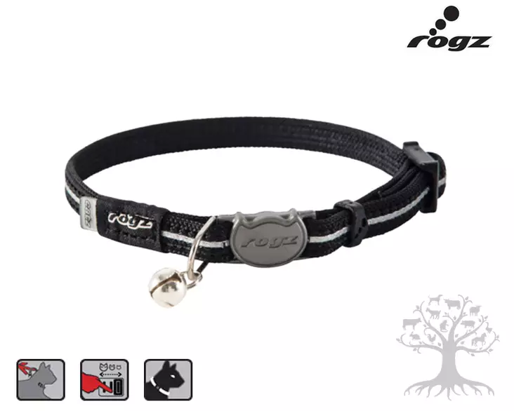 Rogz Kissanpanta Alleycat Black - Kissojen kaulapannat - 765.0040M - 1