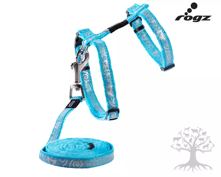 Rogz Kissanvaljas ja Talutin Sparklecat Turquoise - Cat Harnesses - 765.5064M - 1