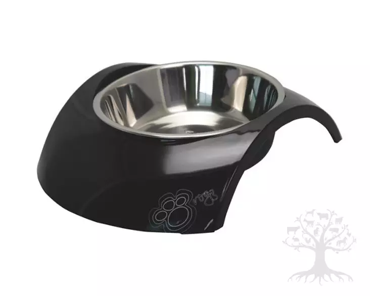 Teräskuppi Rogz Luna melamiini alustalla - Steel Bowls - 645.8200M - 1
