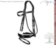 Dyon Dressage Collection Bridle with Large Crank Patent/ White Noseband - Dyon Dressage Flat - NEDCAO - 2
