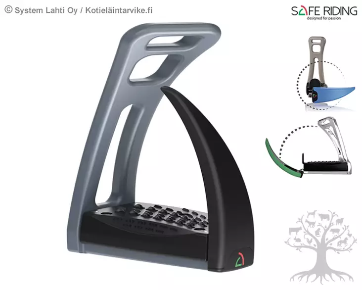 Safe Riding Safety Stirrups S1 Gunmetal Grey - Stirrups - S1GG-BLO - 1