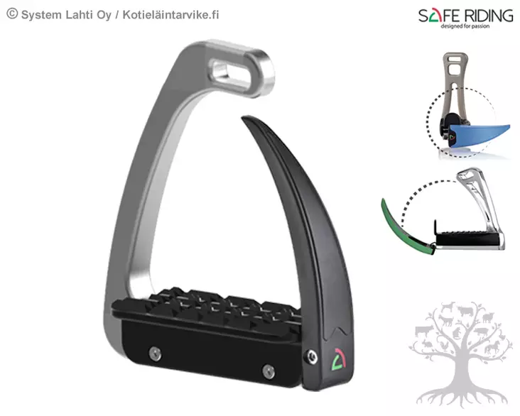 Safe Riding Turvajalustimet S Light Cloudy Silver - Jalustimet - SL-CS-BLO - 1