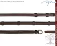 Working by Dyon DR Ohjat Curb Reins Leather 5/8" (16mm) with 7 Leather Loops - Working by Dyon - WO05P - 1