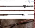 Working by Dyon Reins Howlett Rubber 1/2" with 7 Leather Loops + D -ring - Working by Dyon - WO05T - 1
